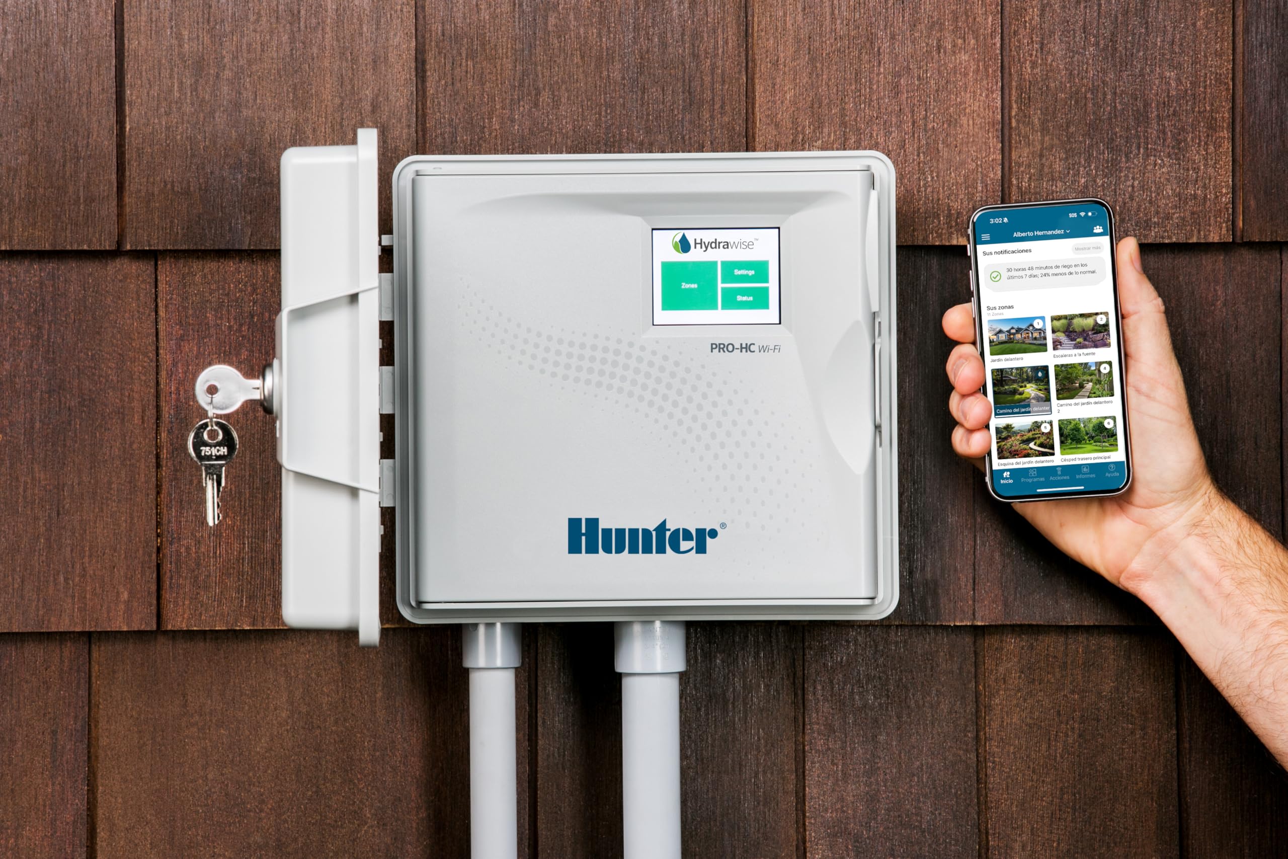 Hunter PRO‑HC box and included 5‑foot power cord showing what’s in the package for faster site setup benefit