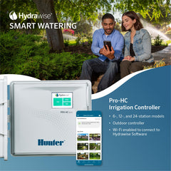 Hunter PRO‑HC closeup of full‑color touchscreen for fast on‑site programming and easy diagnostics benefit