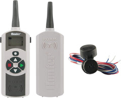 Hunter handheld remote front view showing durable design and easy control