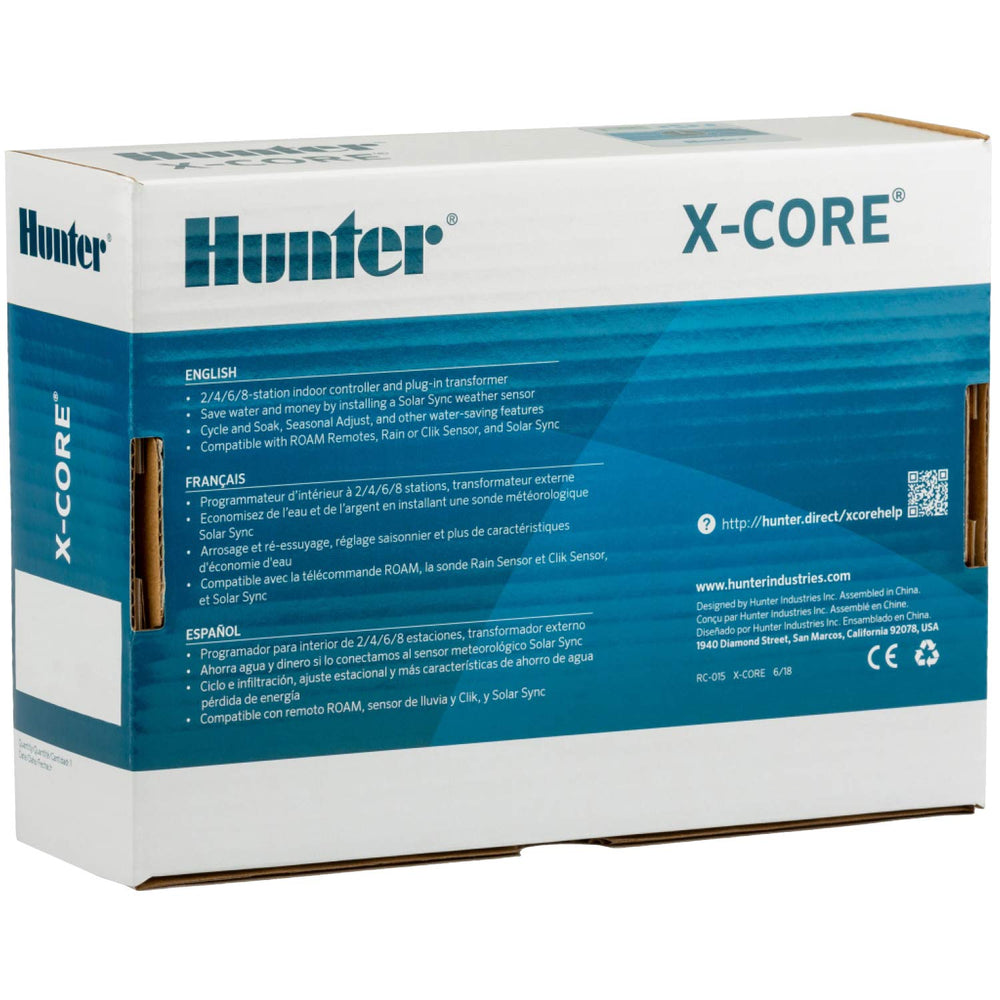 Hunter X-Core with ROAM remote illustrating wireless manual control benefit
