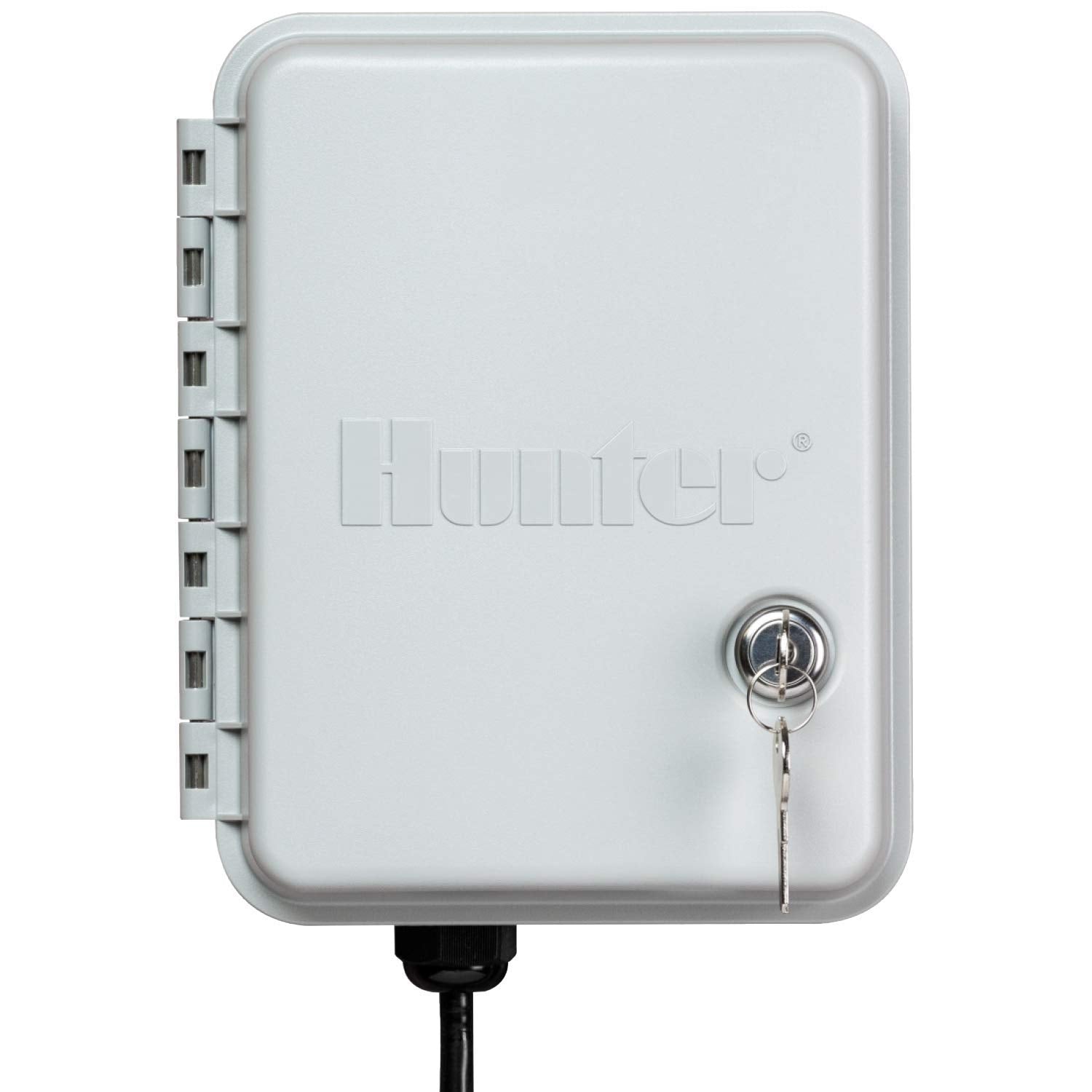 Hunter X-Core weather-resistant enclosure close-up protecting electronics