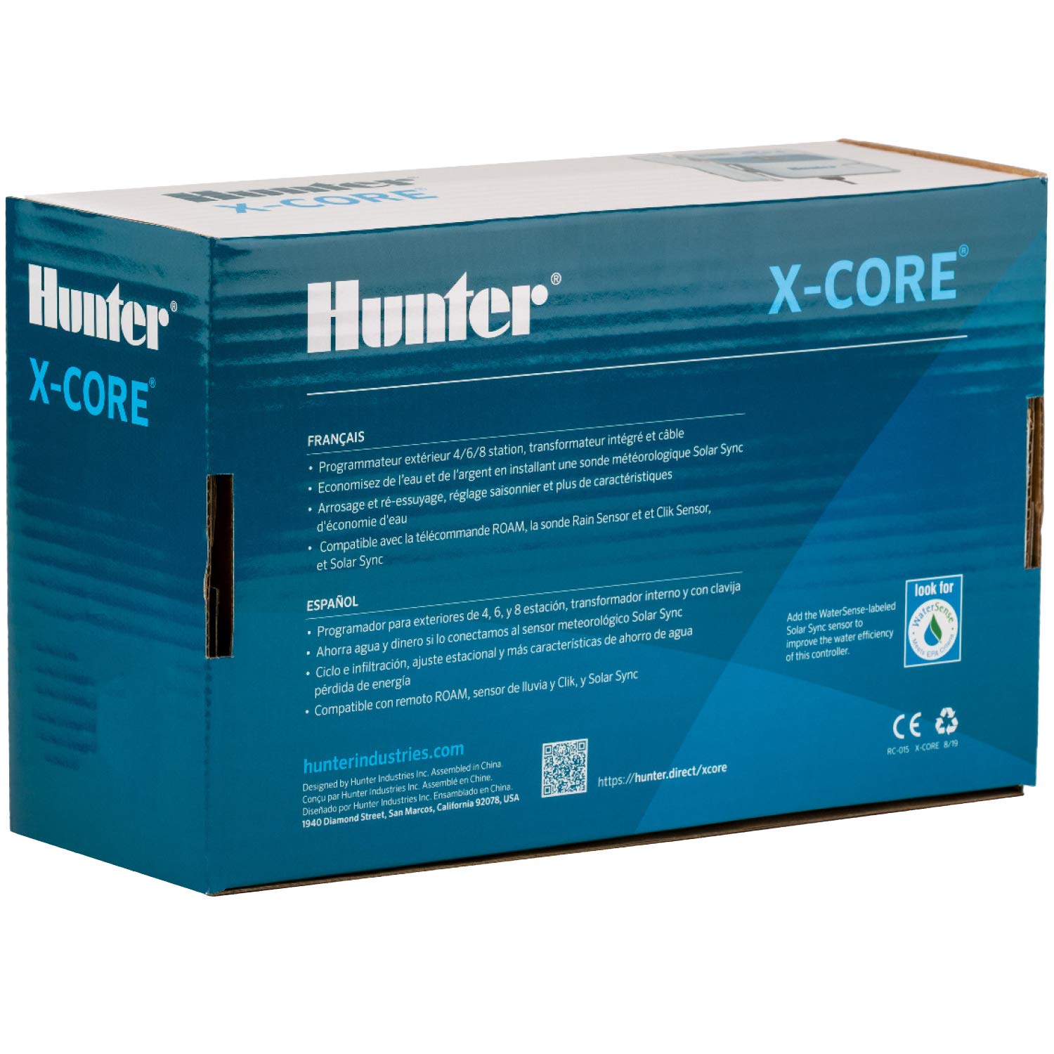 Hunter X-Core paired with ROAM remote for convenient off-panel adjustments