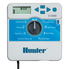 Hunter X-Core XC600i front panel showing dial and buttons for quick setup