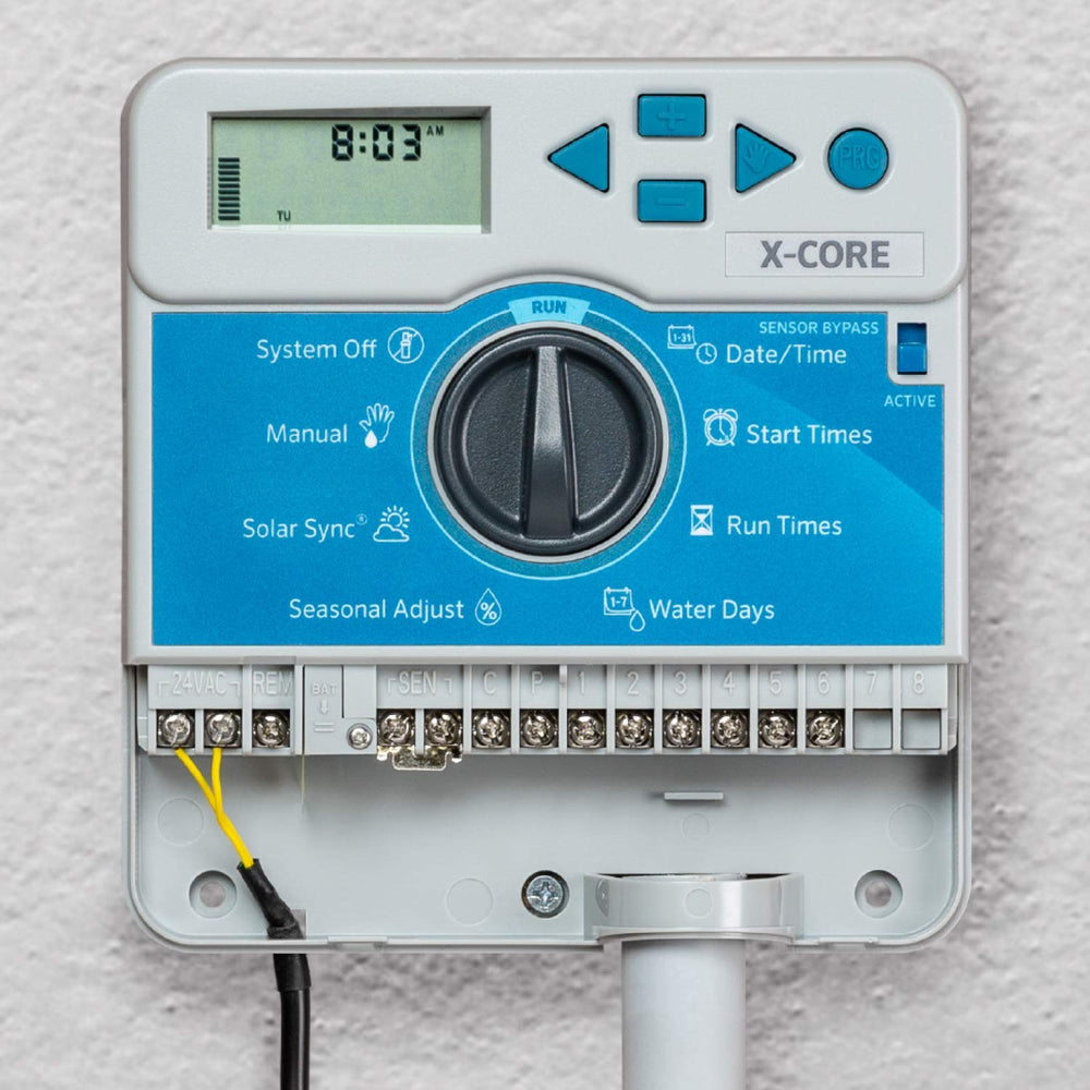 Hunter X-Core XC600i wiring terminals with clear labeling for easy replacement