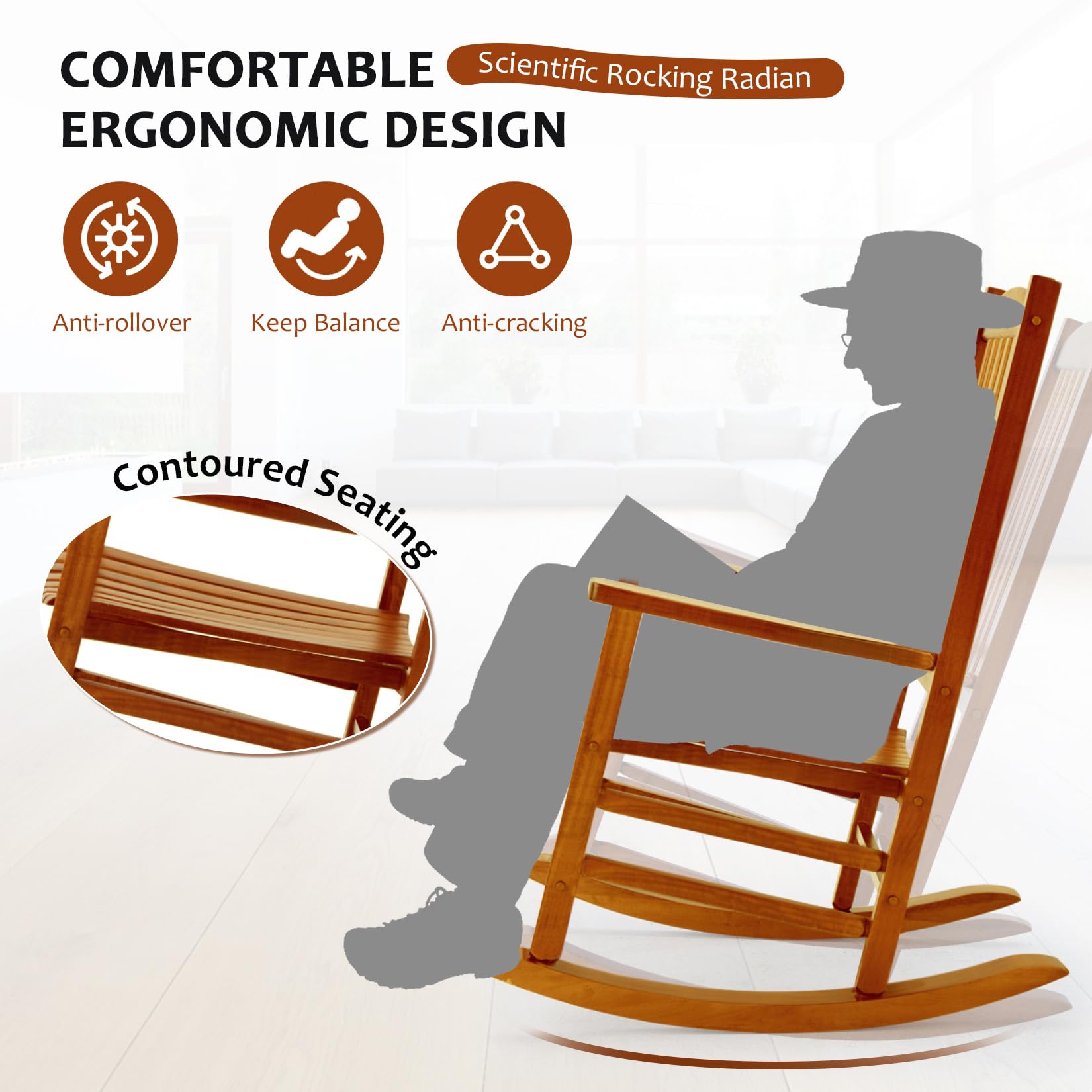 Hupmad armrest polish detail showing smooth rounded surface for relaxed grip