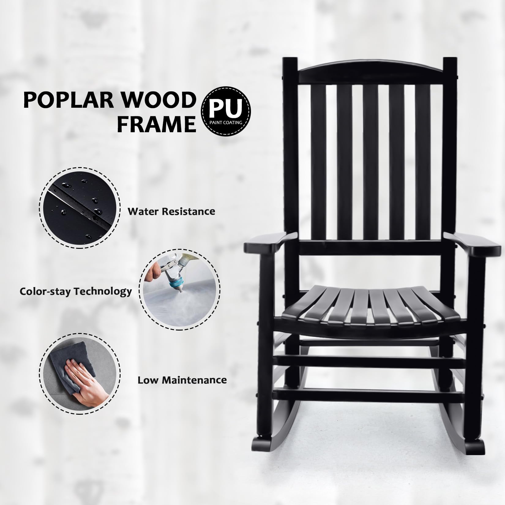 Hupmad on a patio in a lifestyle scene adding cozy outdoor seating appeal