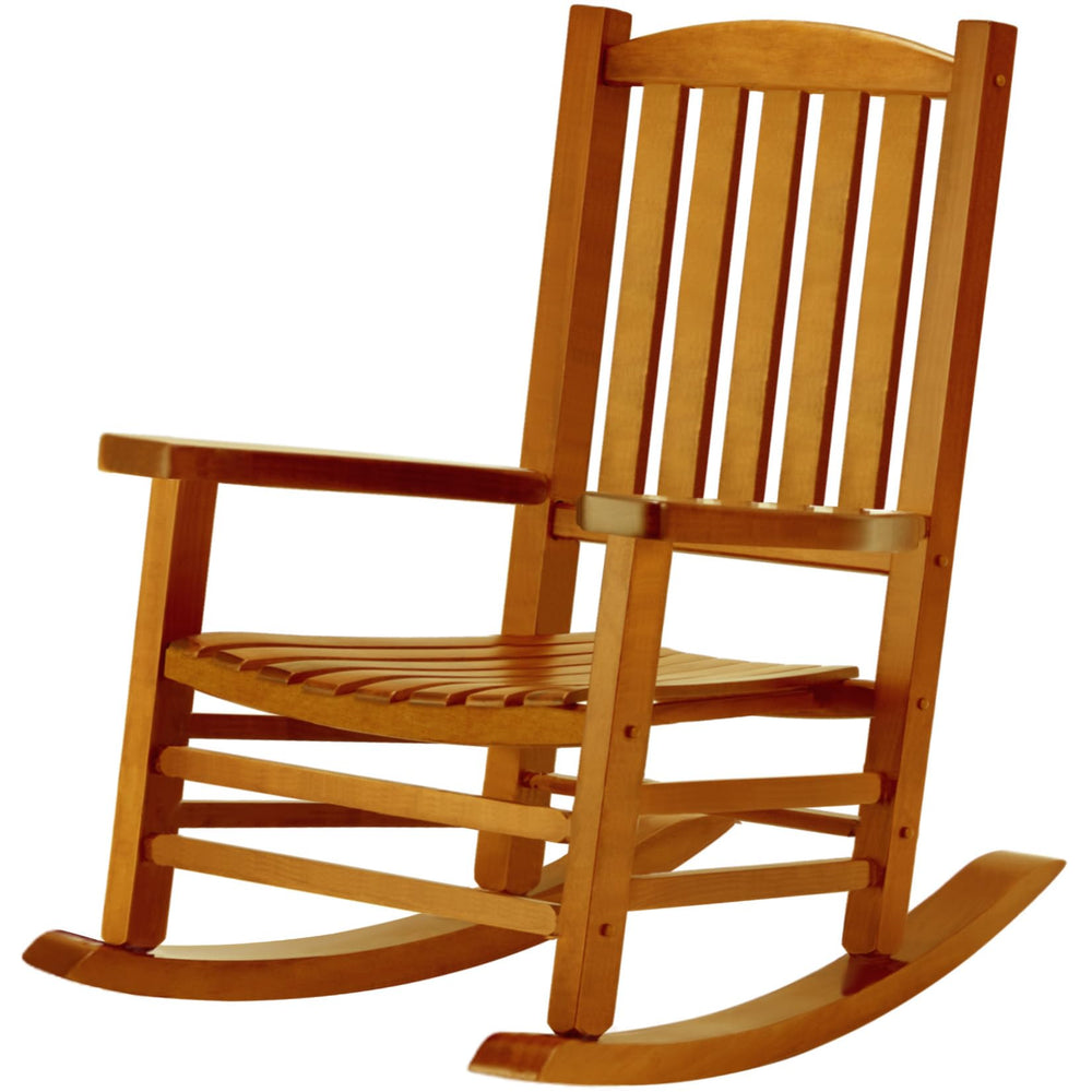Hupmad porch rocker front view showing full chair and classic style benefit
