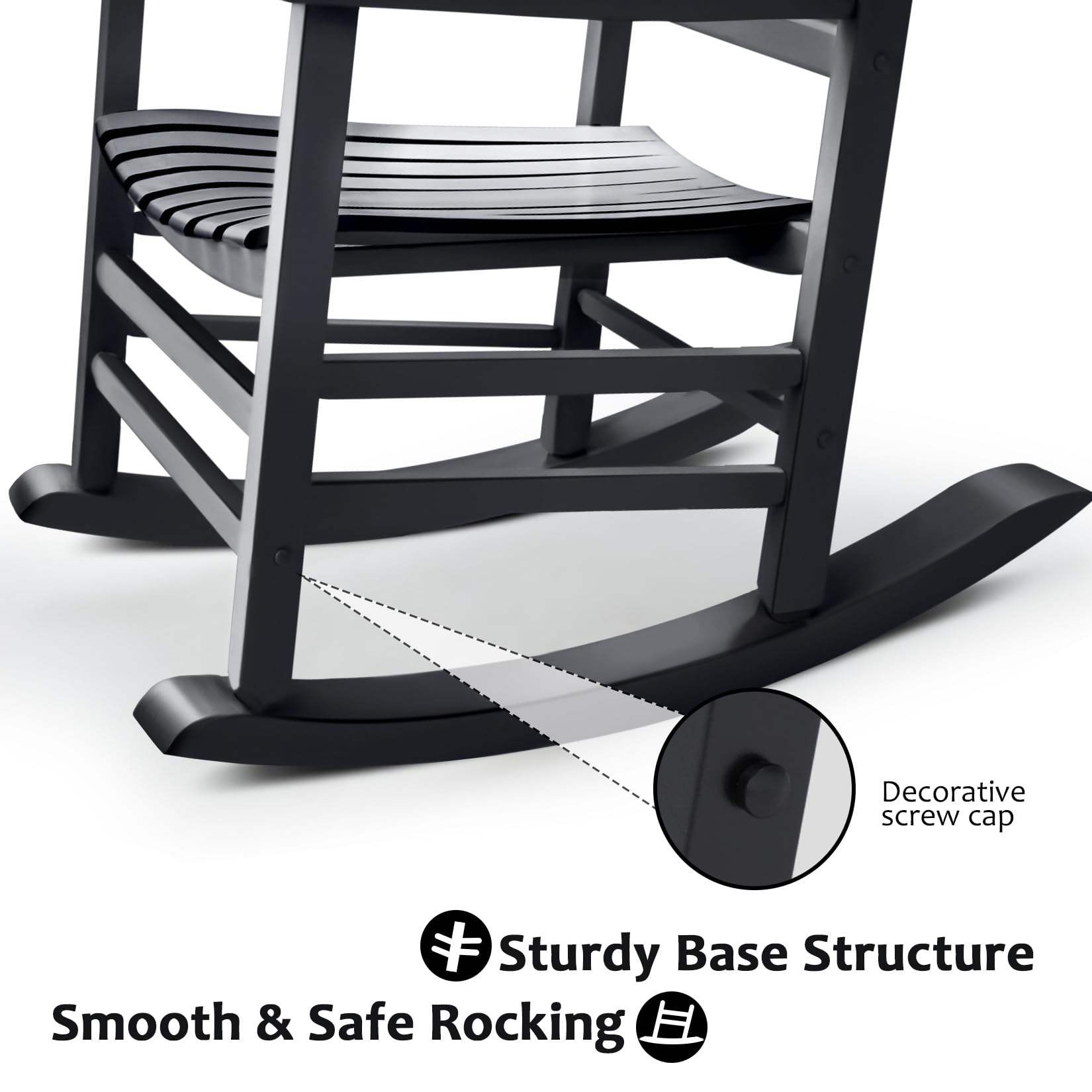 Hupmad chair with person seated for scale showing roomy seat and 400 lb support