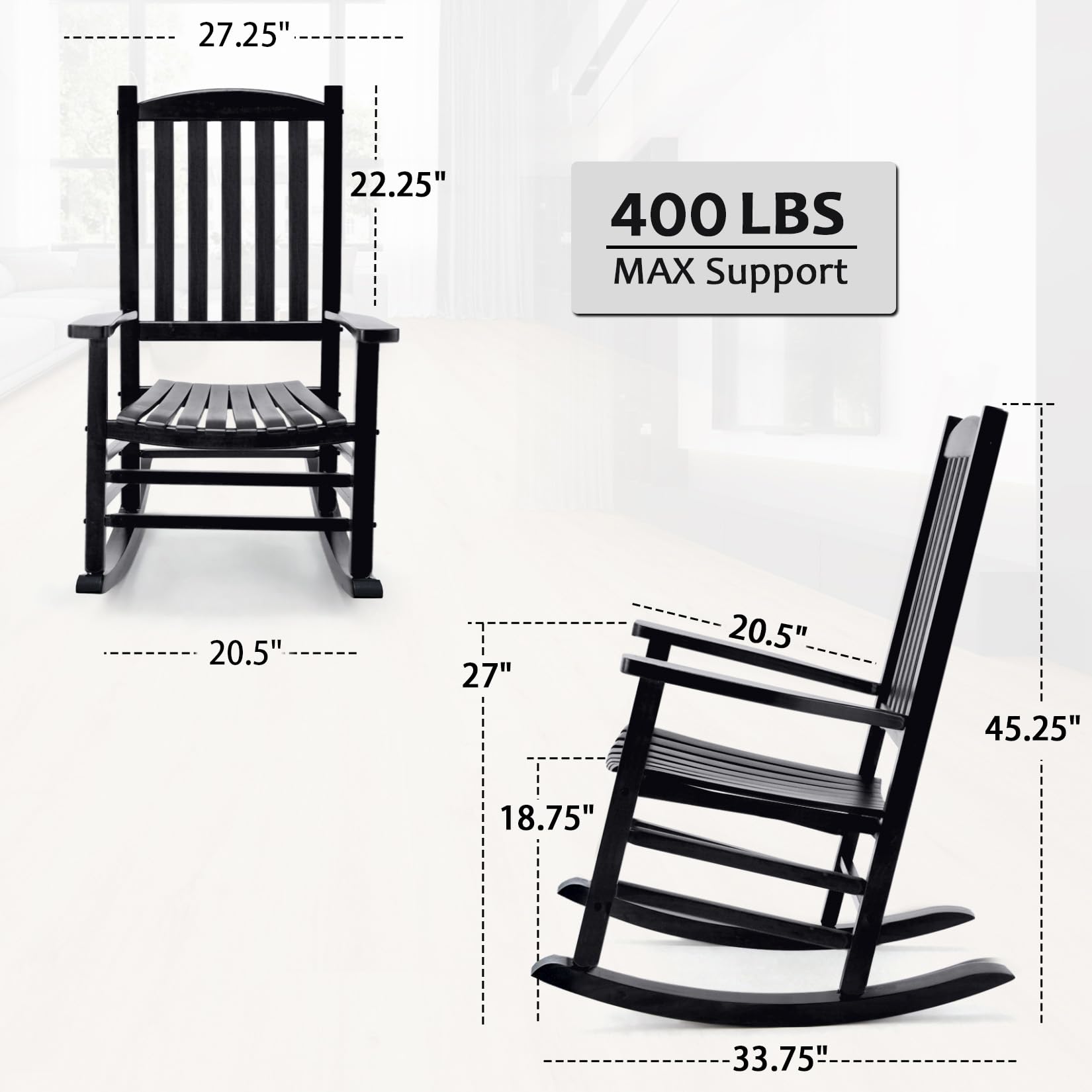 Hupmad side profile highlighting the rocking curve for smooth, stable motion