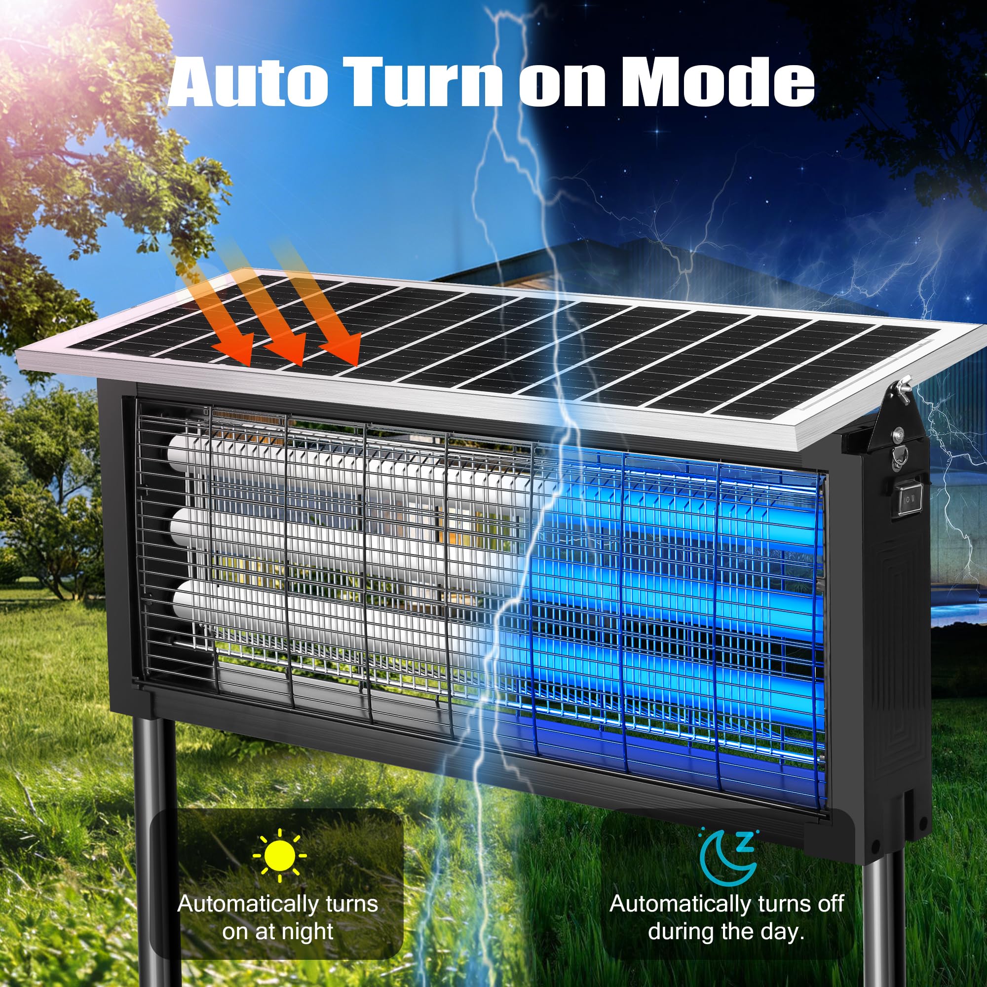 Husaco adjustable solar panel angled for efficient sunlight charging