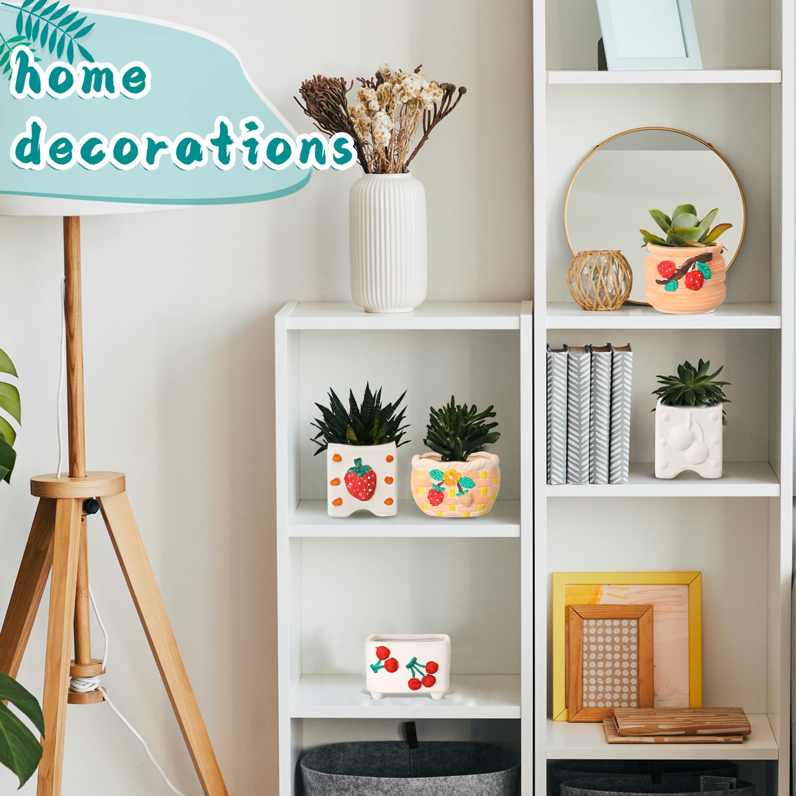 Hushee decorated planter with succulent demonstrating finished look and decorative benefit