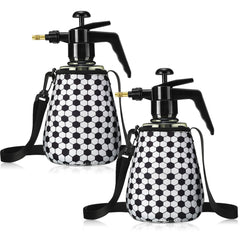 Hushee front view showing soccer sleeve and full bottle, convenient cooling on the go