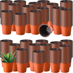 Hushee stacked pots front view showing uniform size and convenient storage
