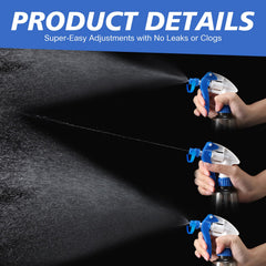 Hushee nozzles fitted on glass and plastic bottles for universal compatibility