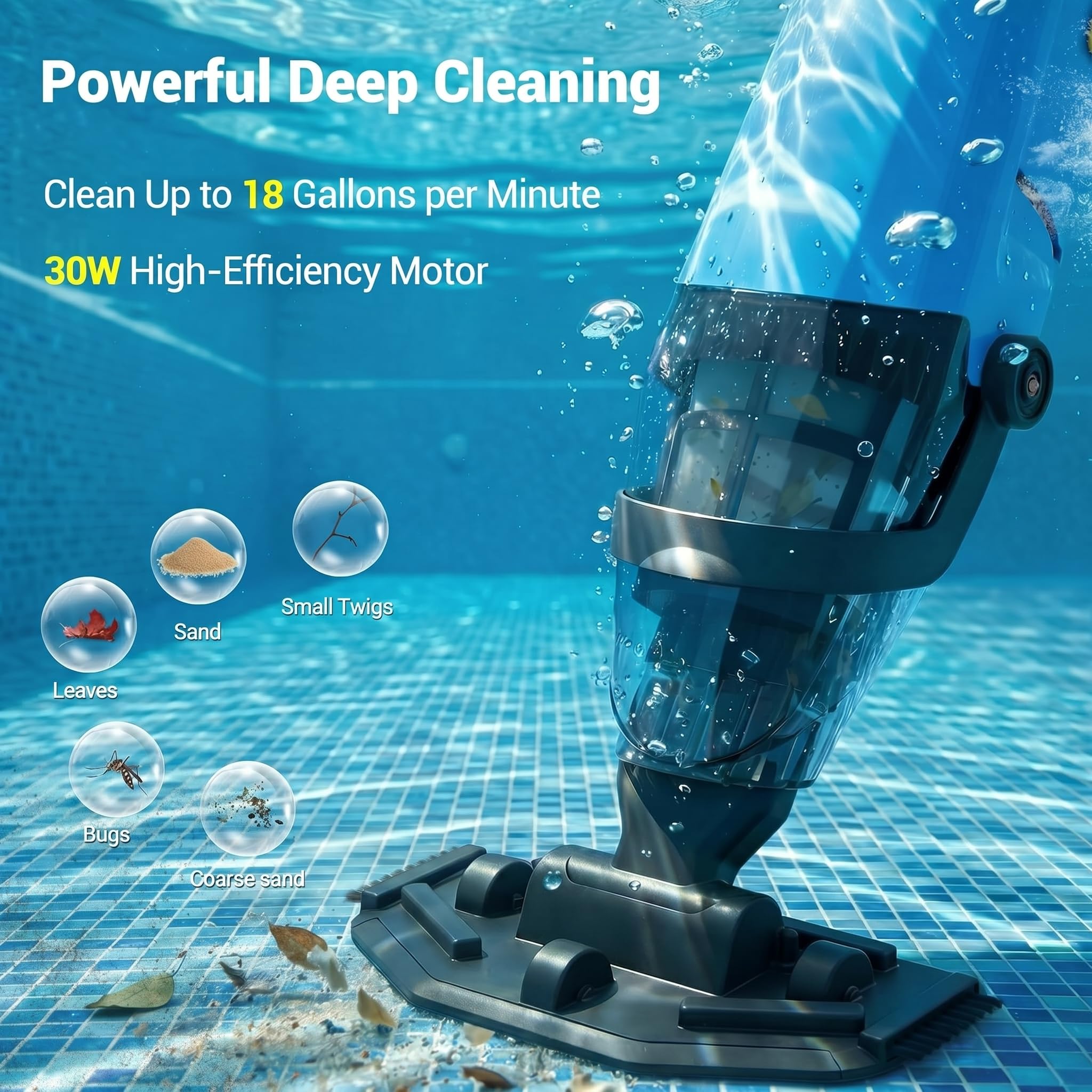 HUSHLIGHT close-up of 120µm filter mesh capturing fine debris benefit