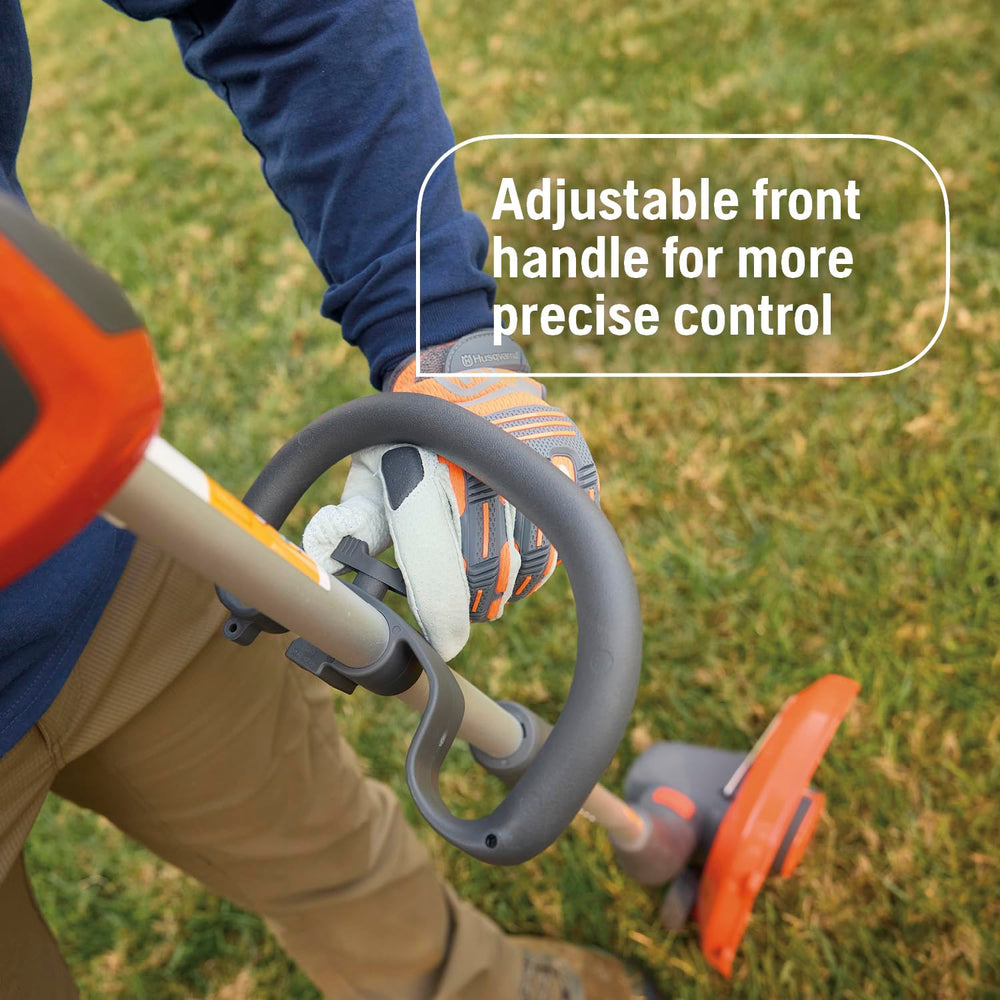 Husqvarna 110iL FLXi in use trimming a garden border for precise results benefit