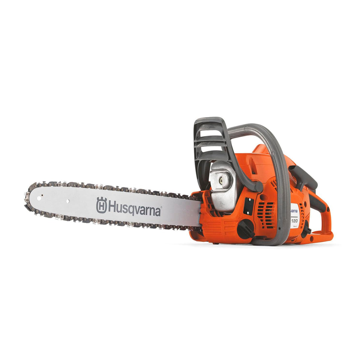 Husqvarna 120 front view showing compact design and easy handling benefit