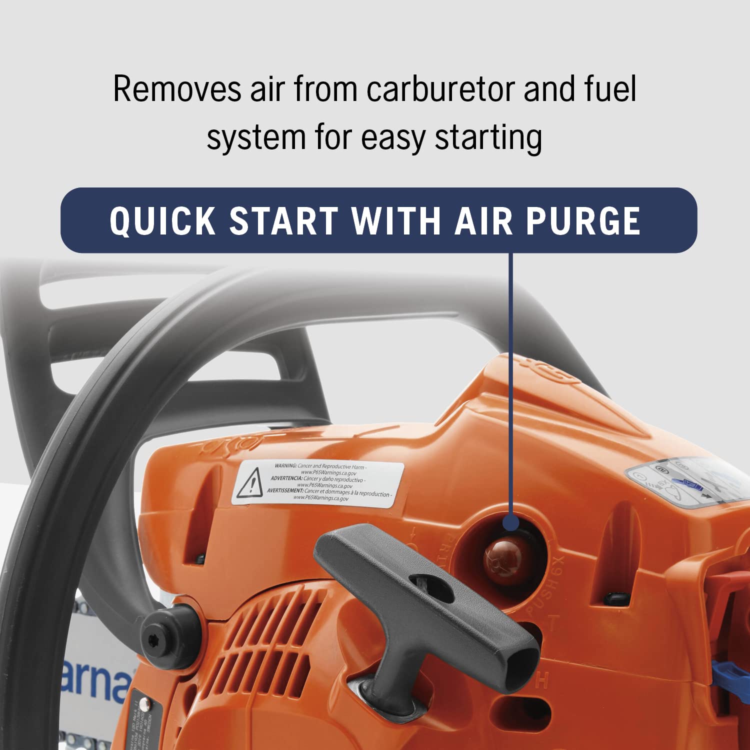 Husqvarna 120 cutting a limb in use showing efficient yard work