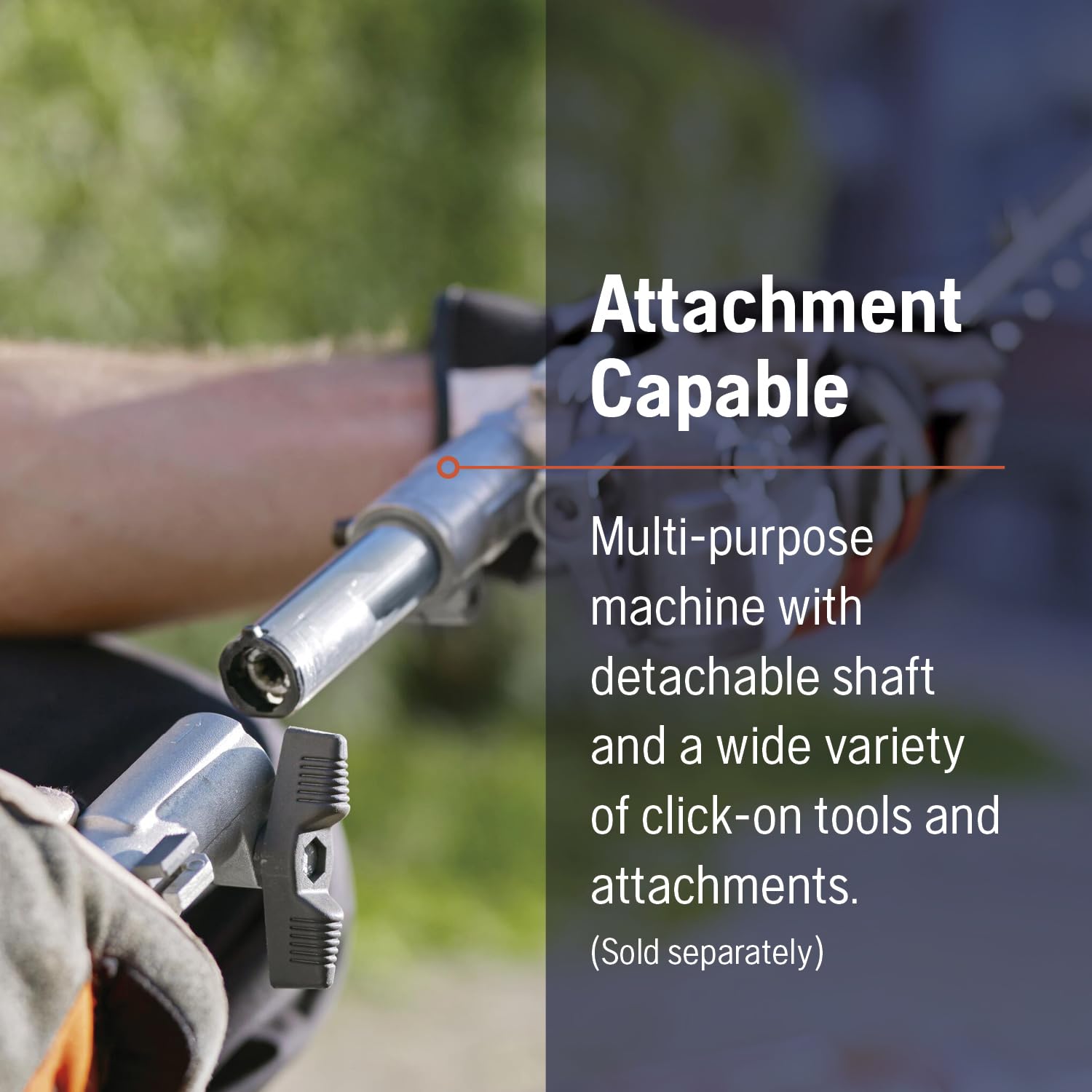 Husqvarna engine closeup highlighting SmartStart system for effortless starts