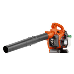 Husqvarna 125B front view showing compact blower for easy storage