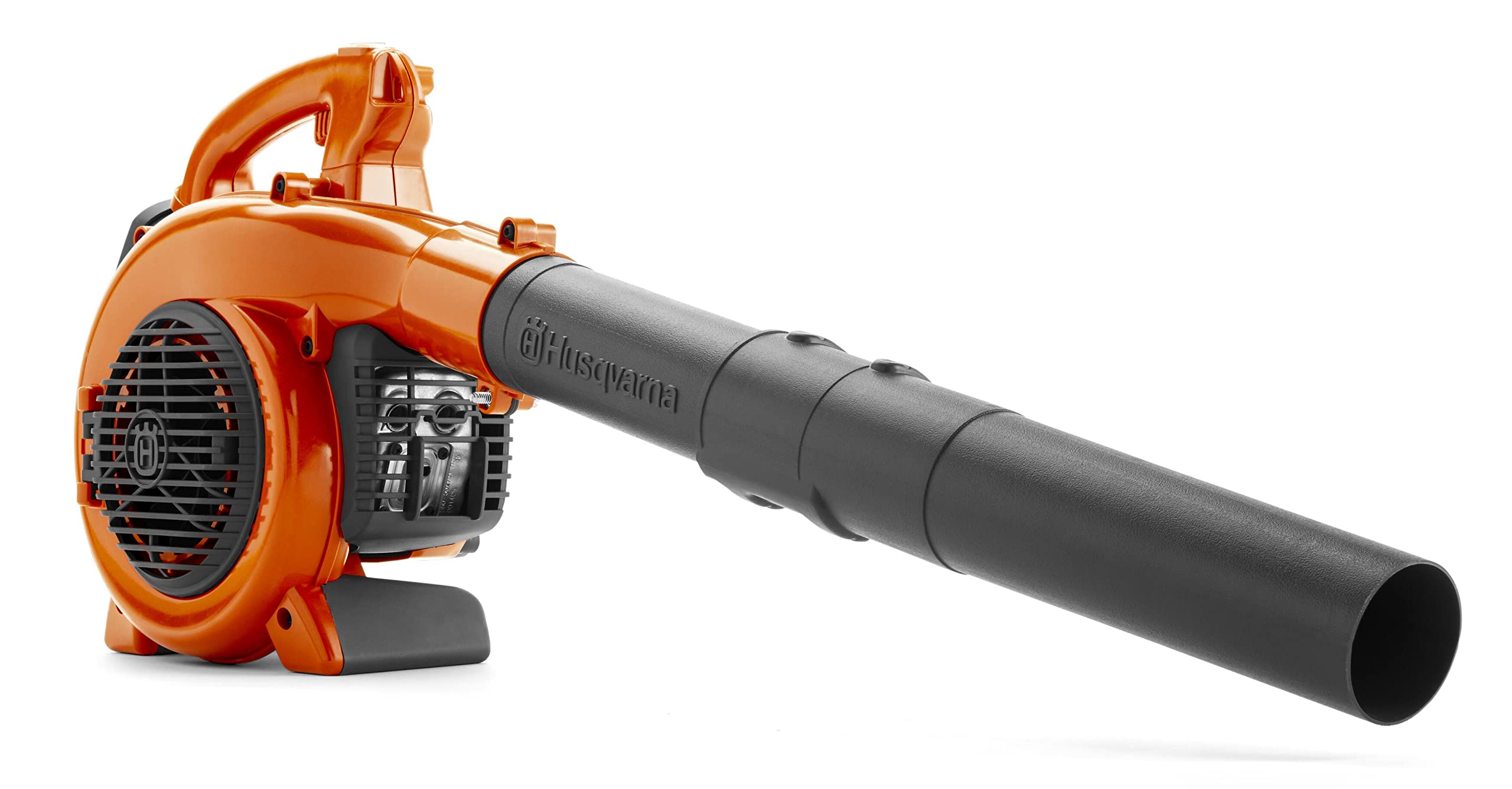 Husqvarna 125B side profile with soft-grip handle for reduced strain