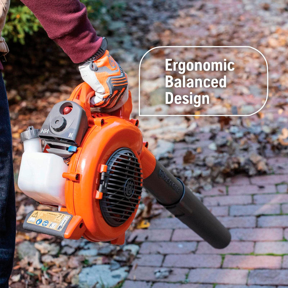 Husqvarna start switch label showing Smart Start ease of starting