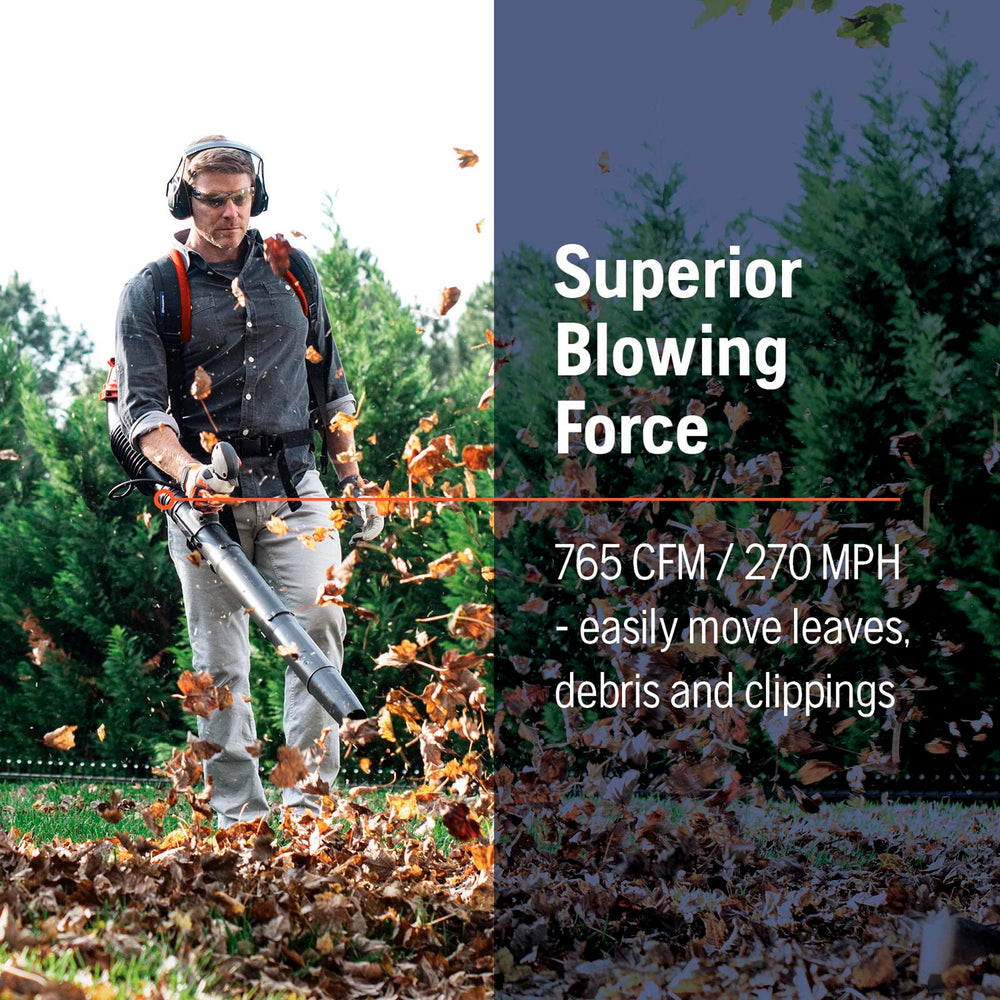 Husqvarna blower tube and nozzle profile for concentrated clearing force