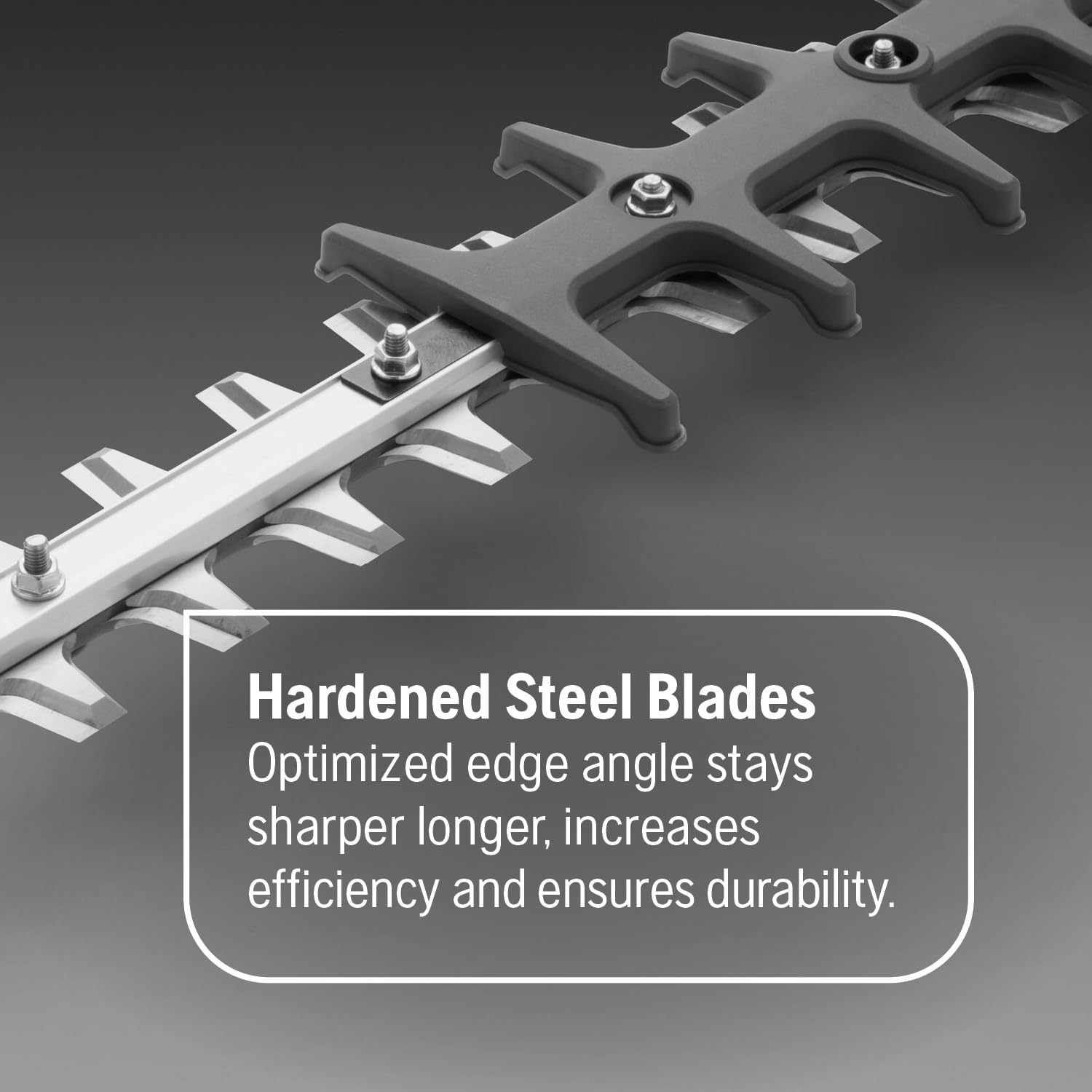 Husqvarna adjustable rear handle detail for improved grip and angled trimming