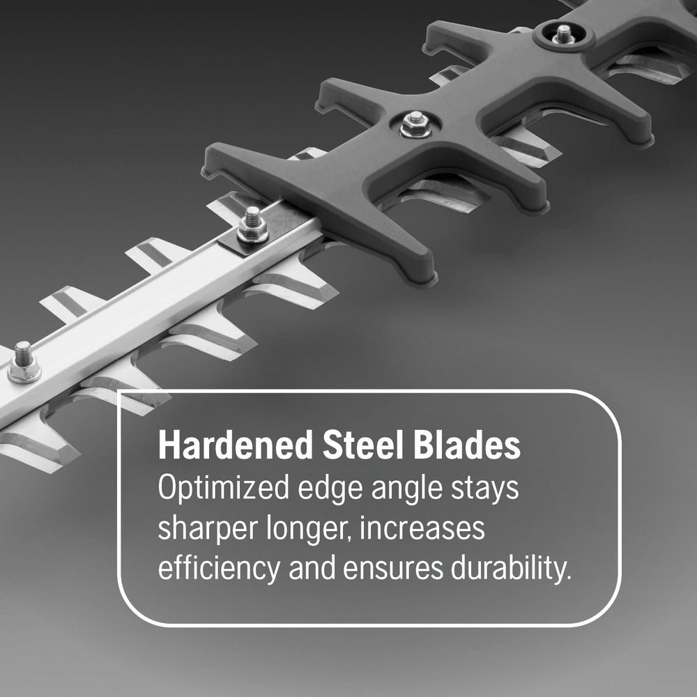 Husqvarna adjustable rear handle detail for improved grip and angled trimming