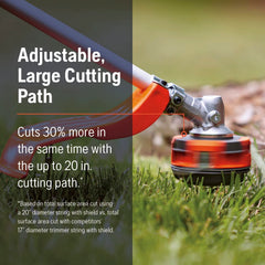 Husqvarna 330LK ergonomic handle and controls for comfortable, controlled trimming