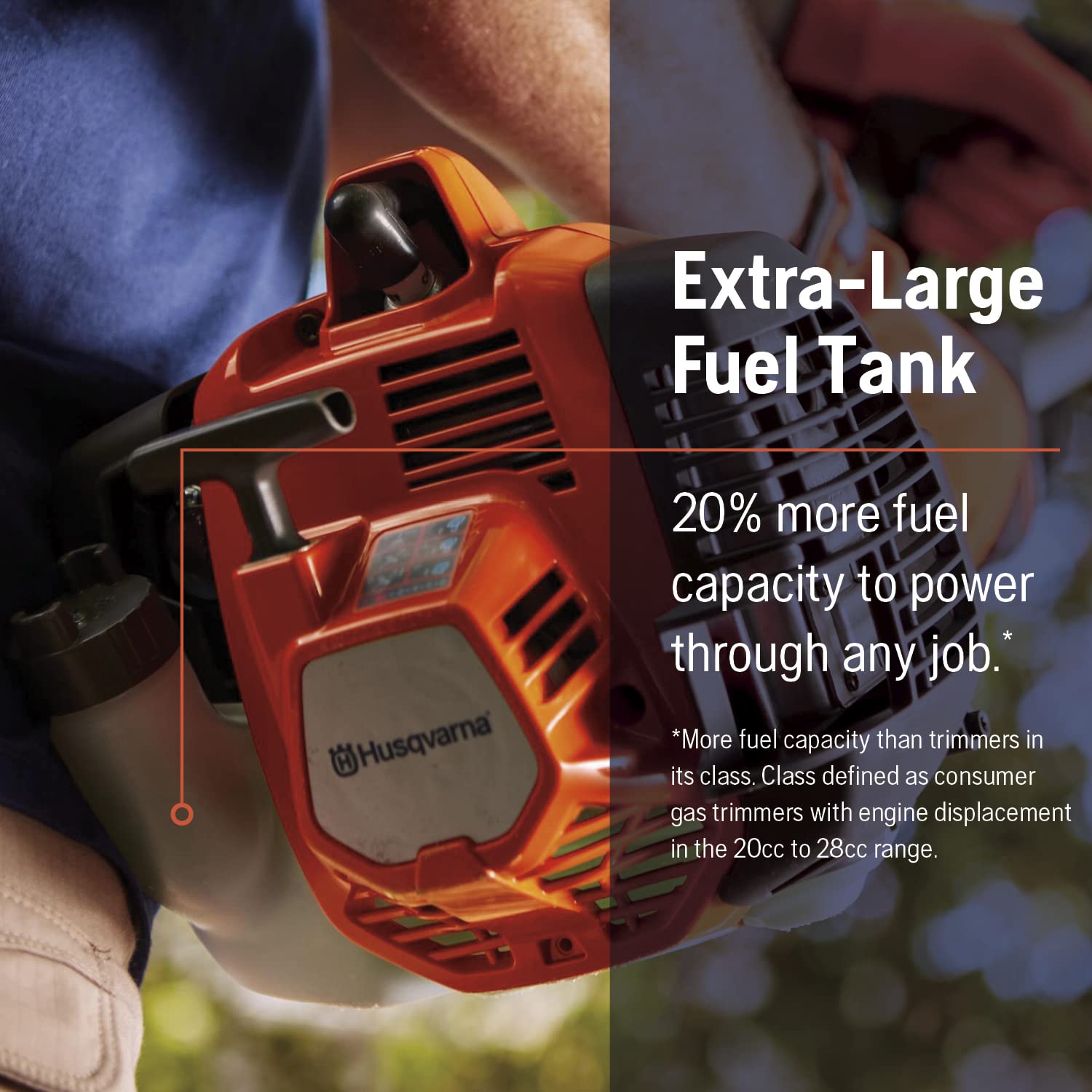Husqvarna starting system close-up showing Air Purge for more reliable starts
