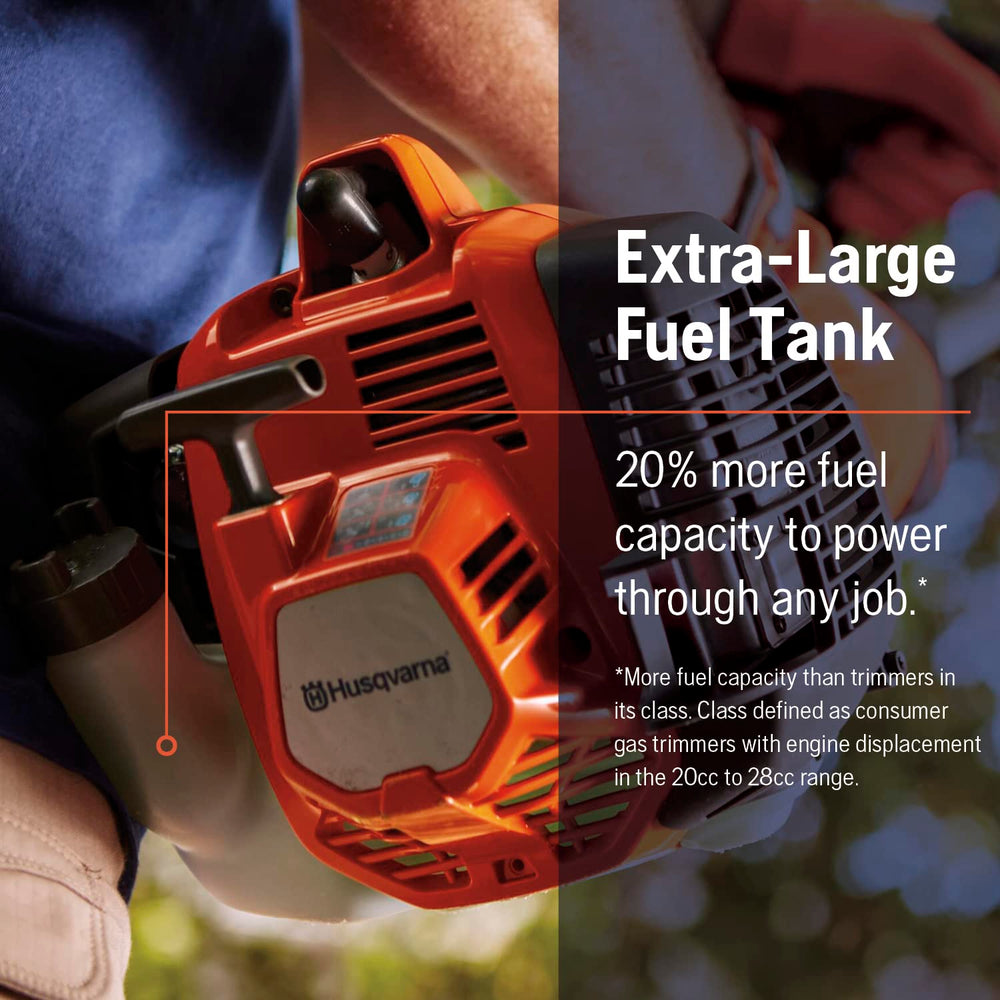 Husqvarna starting system close-up showing Air Purge for more reliable starts