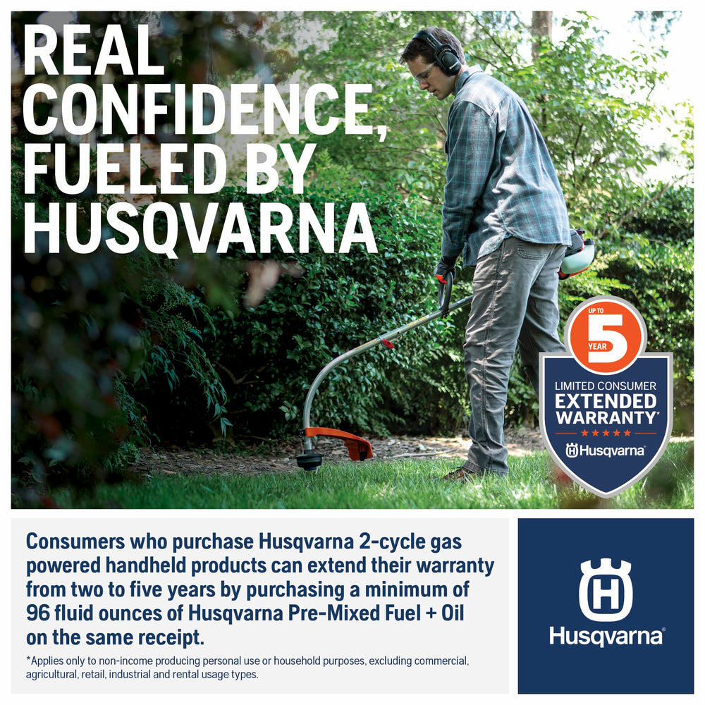 Husqvarna lifestyle gardener using blower for efficient yard maintenance benefit