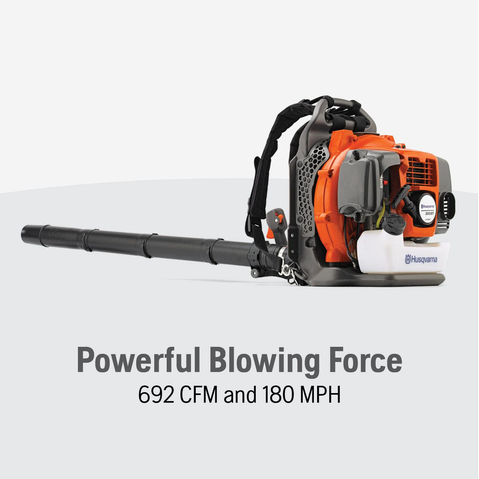Husqvarna tube-mounted throttle controls for precise speed control benefit