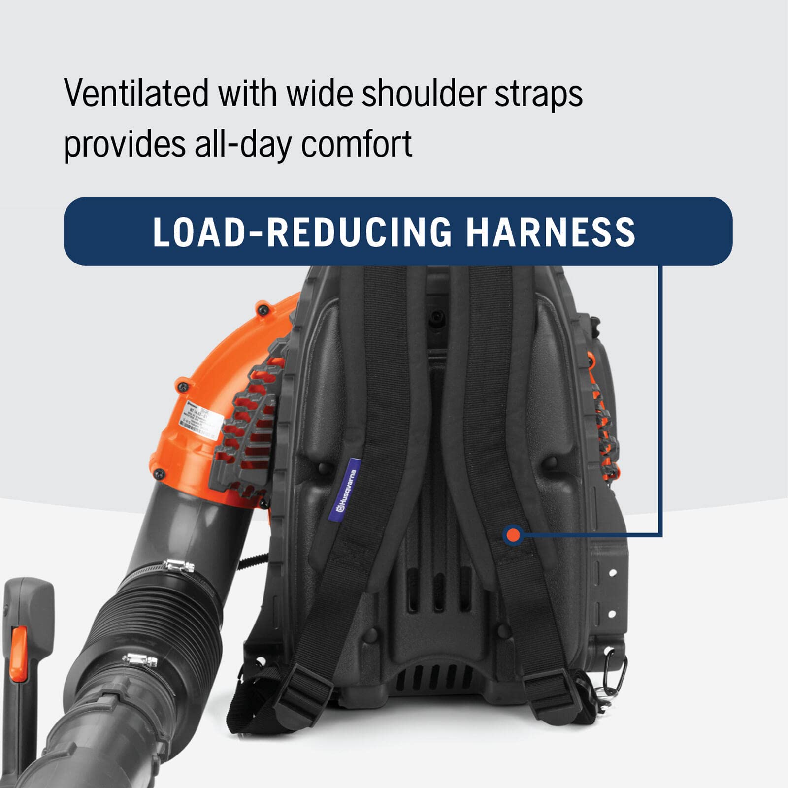 Husqvarna 360BT controls and handle showing ergonomic operation benefit