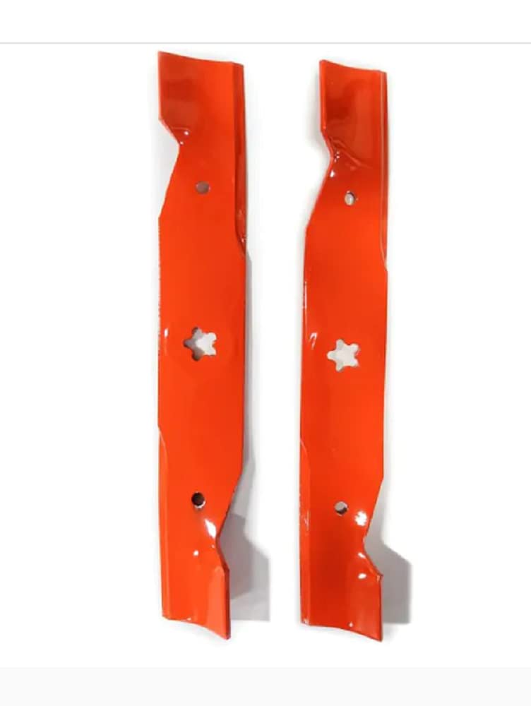 Husqvarna front view of 42-inch hi-lift blade showing clean edge for improved cutting