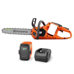 Husqvarna 435i front angle view showing cordless compact design and handling benefit