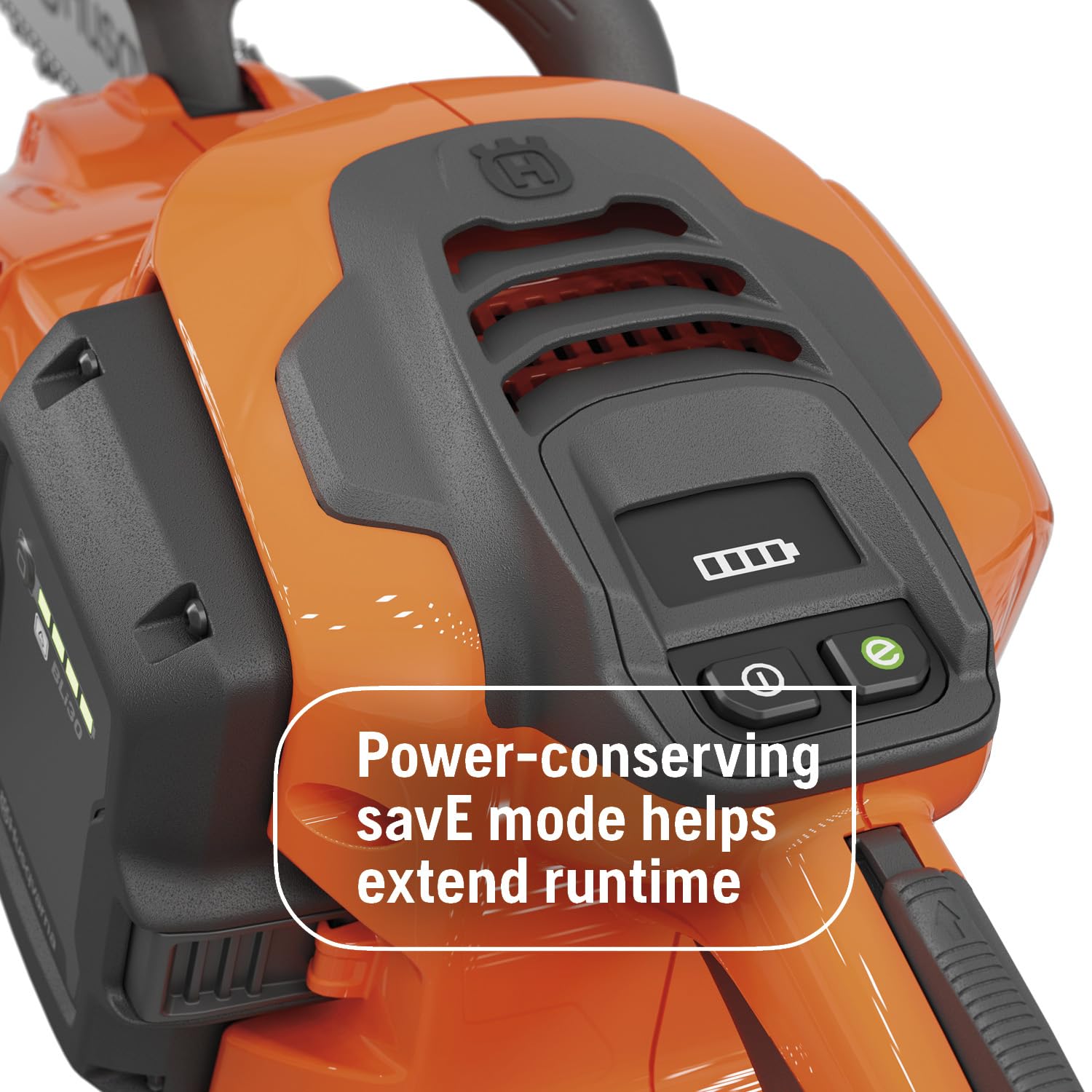 Husqvarna 435i with battery and charger in package for ready-to-use convenience