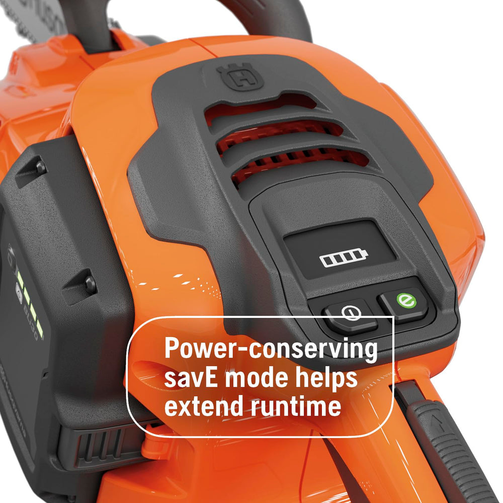 Husqvarna 435i with battery and charger in package for ready-to-use convenience