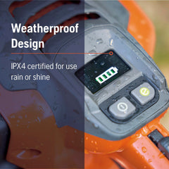 Husqvarna 435i side profile highlighting lightweight construction for reduced operator fatigue
