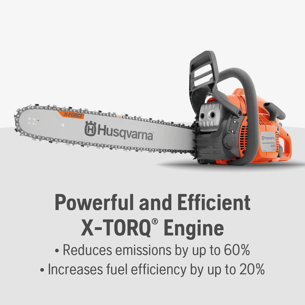 Husqvarna controls with SmartStart and choke for easier starting
