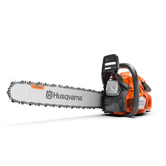 Husqvarna 450X front view showing saw layout and easy-access controls