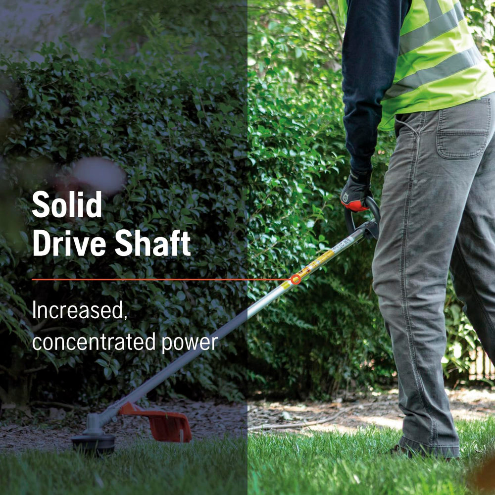 Husqvarna 525L handle and controls view for comfortable, intuitive operation
