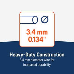 Husqvarna cable end showing 3.4mm thickness for increased cut resistance