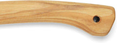 Husqvarna axe blade with leather edge cover protecting the hand-forged steel