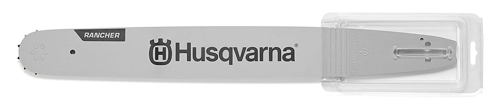 Husqvarna close-up of bar tip showing hardened rail and precise profile for smoother cuts