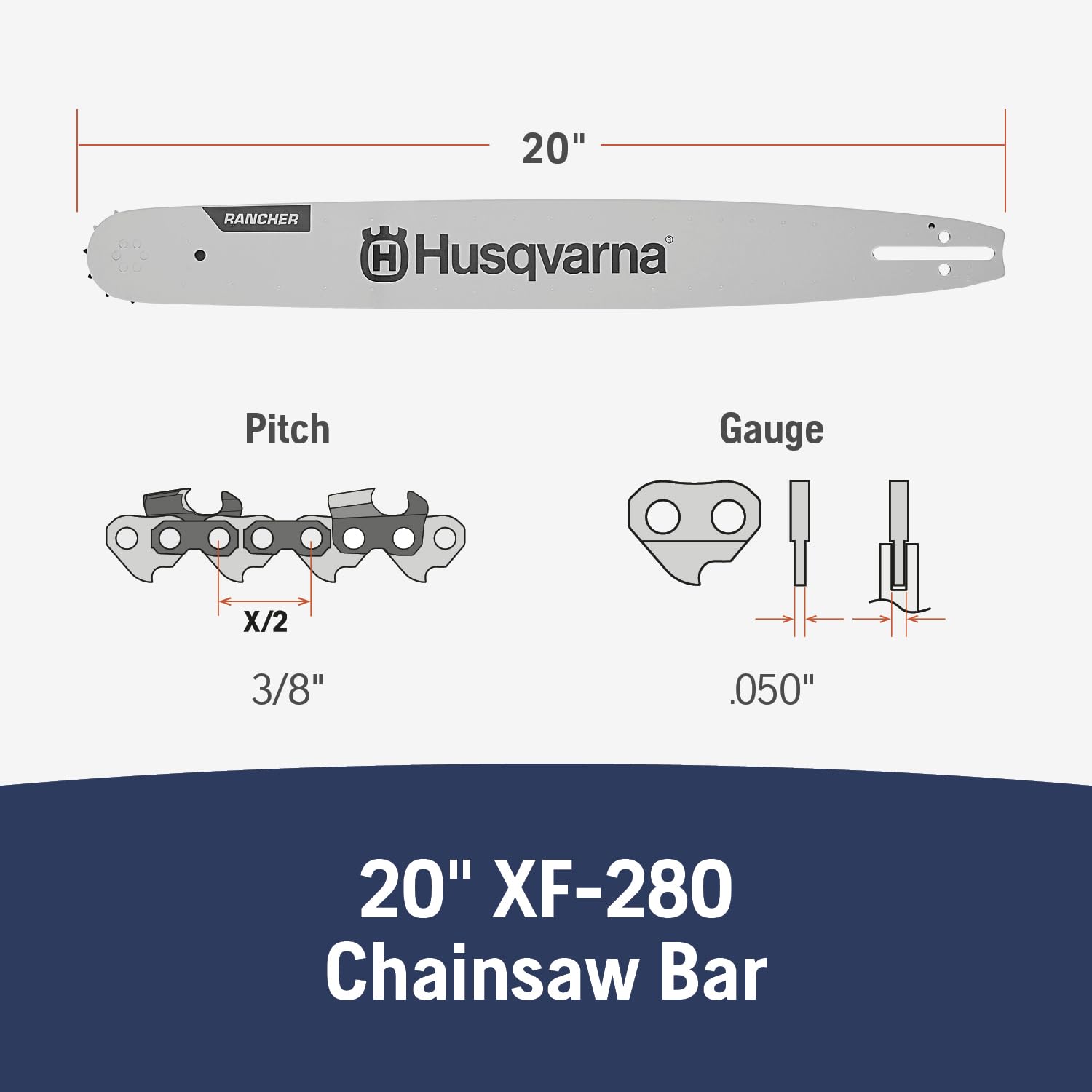 Husqvarna detail of mounting holes and oil port for easy correct installation