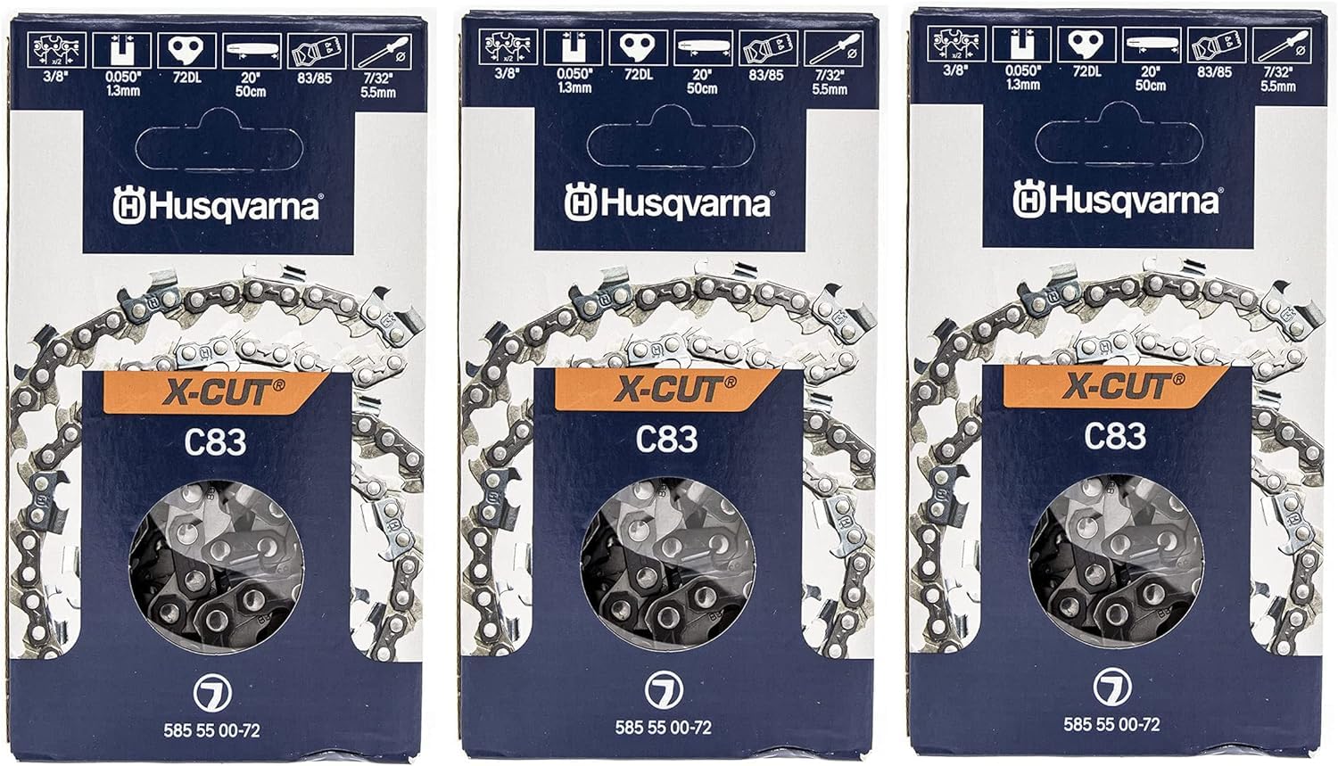 Husqvarna chains in use during professional logging illustrating durability benefit