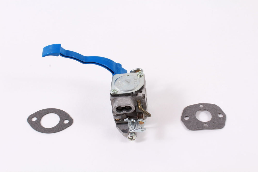 Husqvarna close-up of carburetor diaphragm and adjustments for reliable tuning