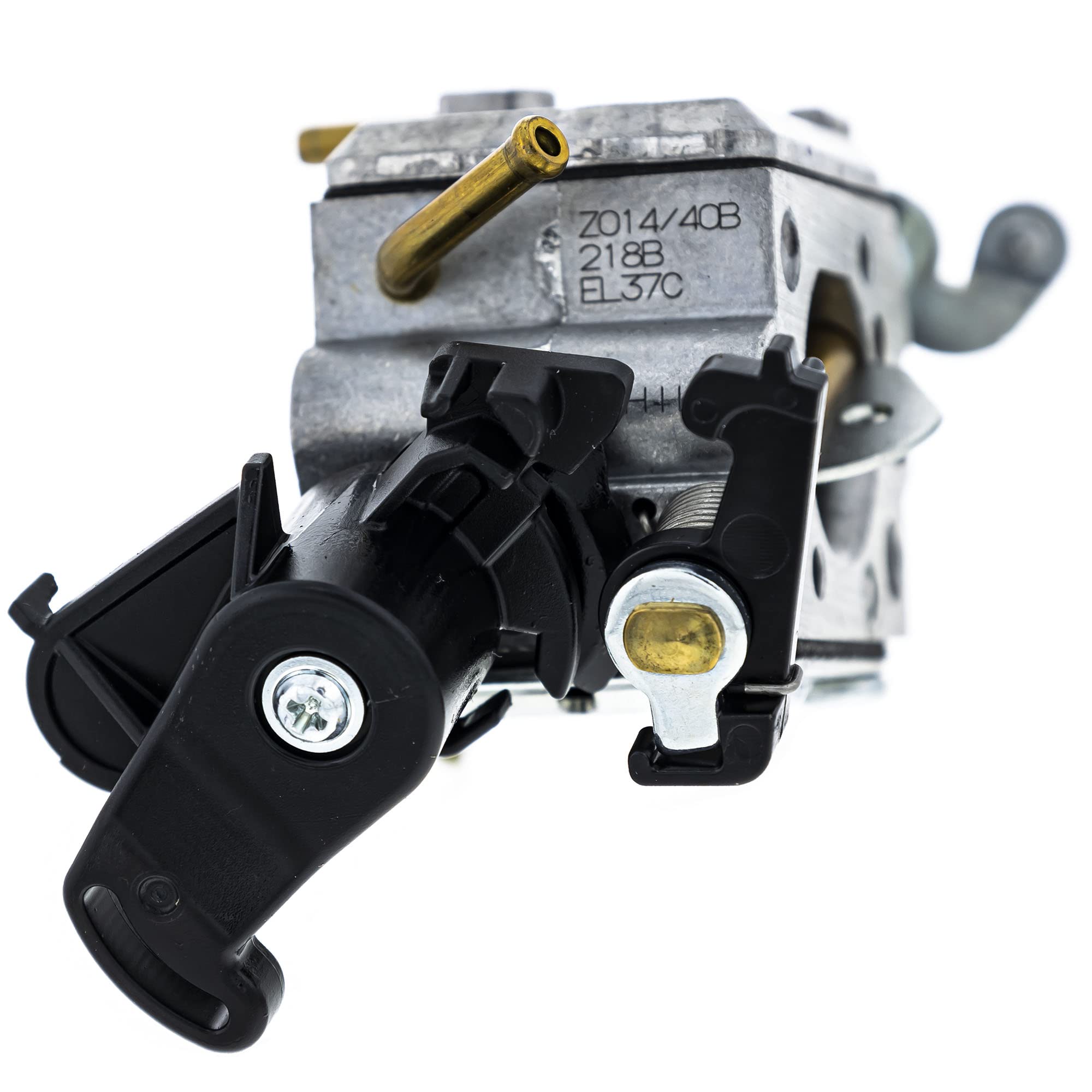 Husqvarna carburetor installed on chainsaw demonstrating direct-fit ease and restored performance